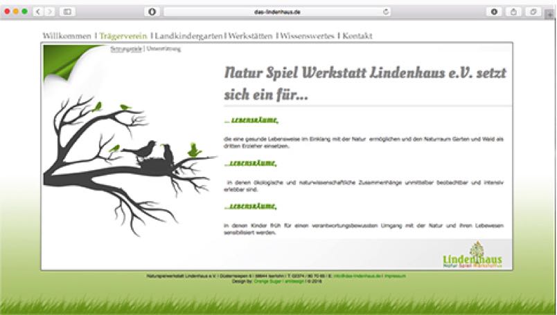 Webdesign aus Hagen für das Lindenhaus aus Iserlohn